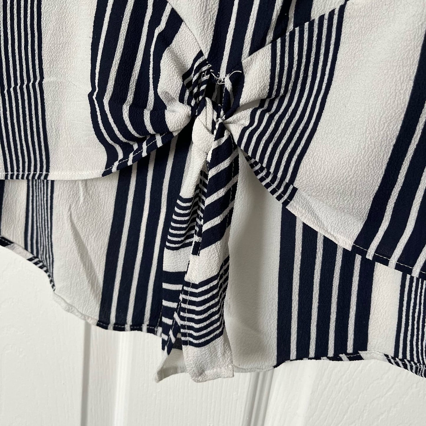 Striped Tie-Waist Top - Size UNKNOWN