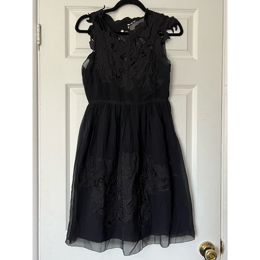Vivienne Tam Floral Appliqué Silk Dress - Size 0