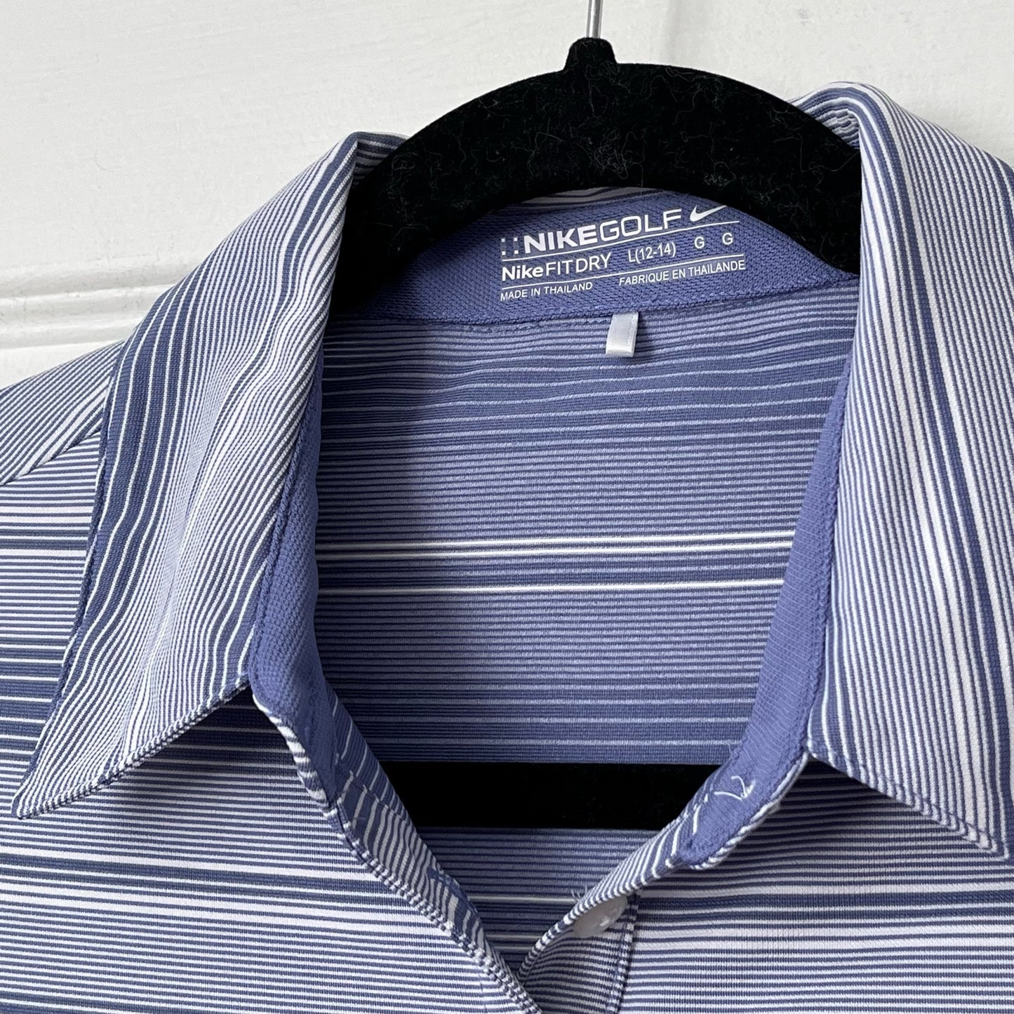 Nike Golf NikeFIT DRY Striped Polo - Size L (12-14)