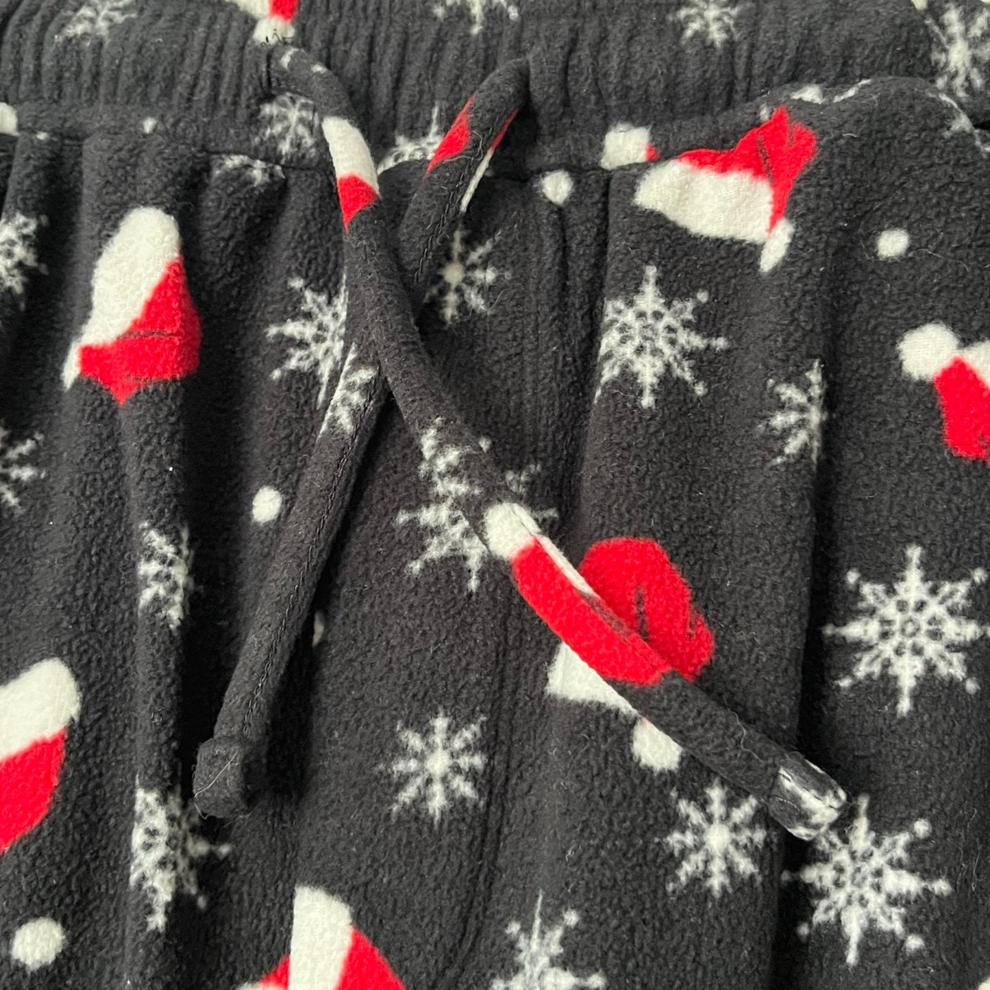 Club Room Santa Hat Print Fleece Pants - Size M