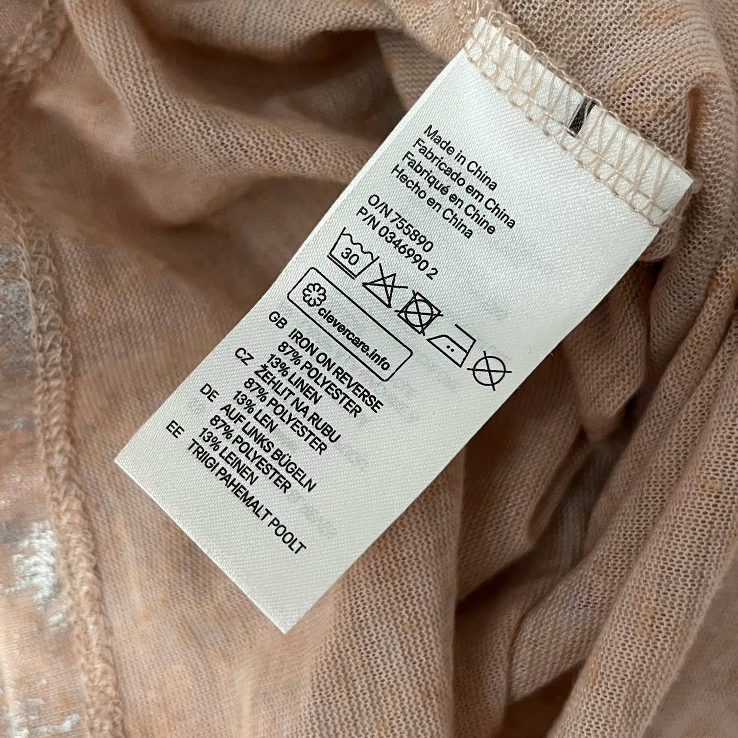 H&M Metallic Patterned Tee - Size M