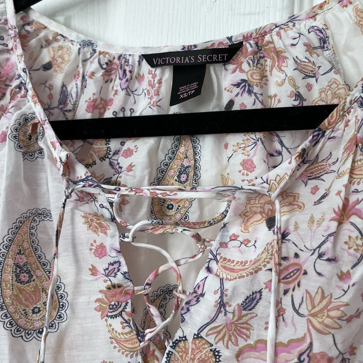 Victoria's Secret Paisley Print Peasant Blouse - Size XS