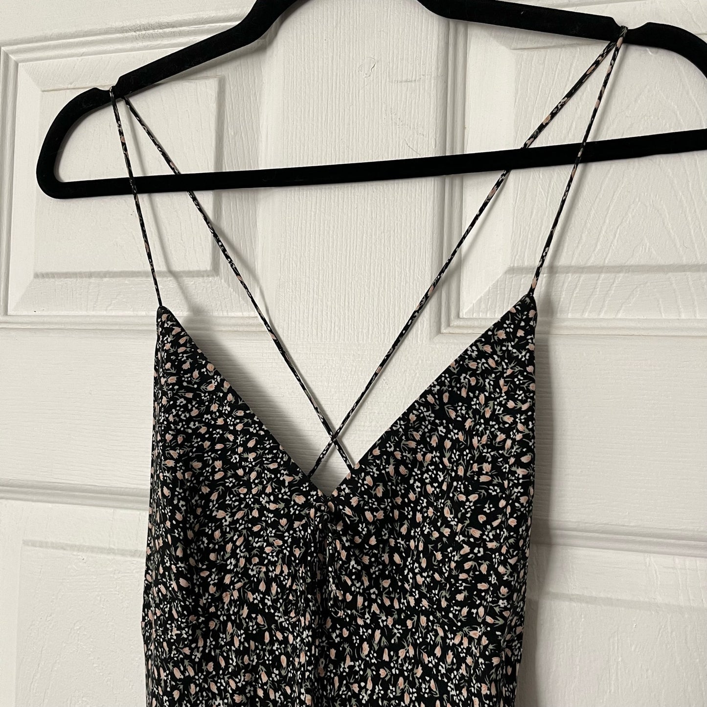 Beige Botany Floral Tie-Back Dress - Size M