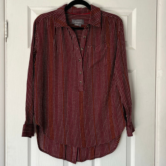 Anthropologie Striped Button-Back Blouse - Size XS