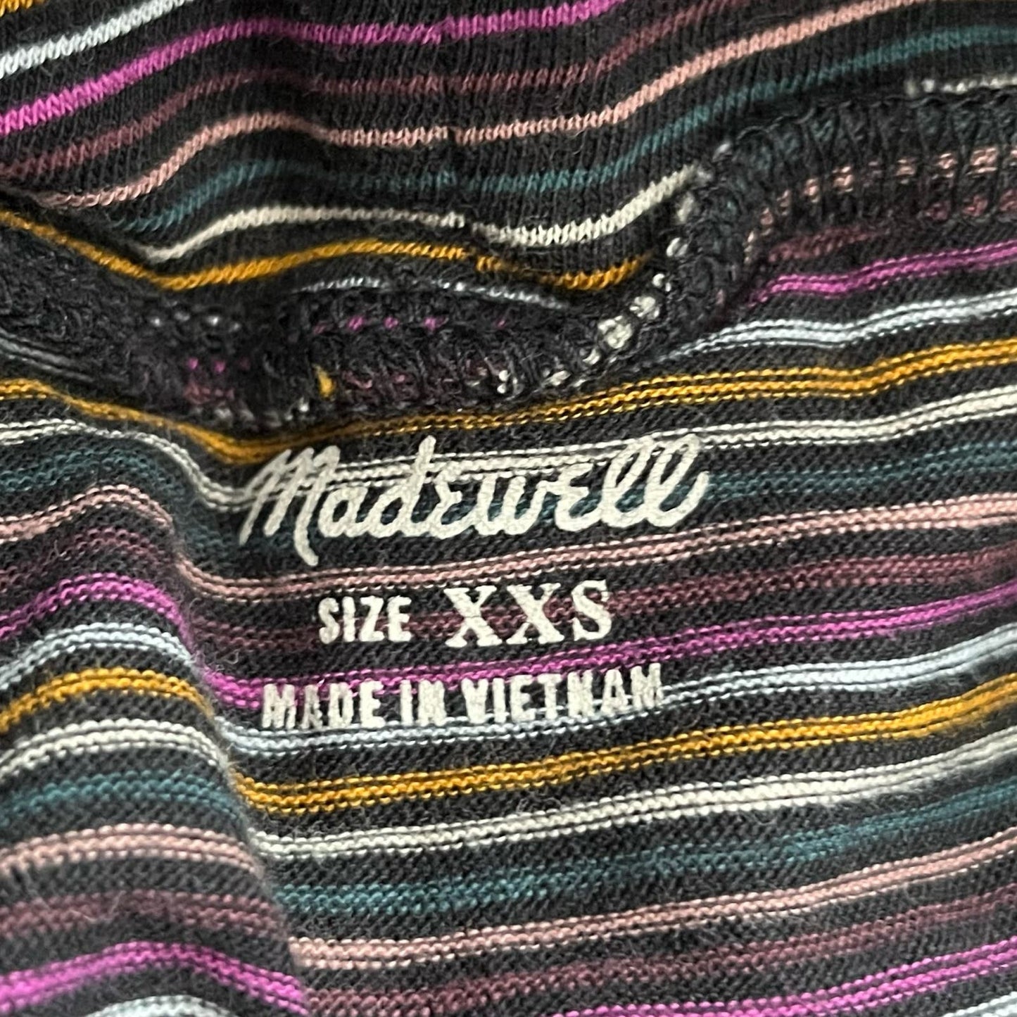 Madewell Striped Mock Neck Tee - Size XXS