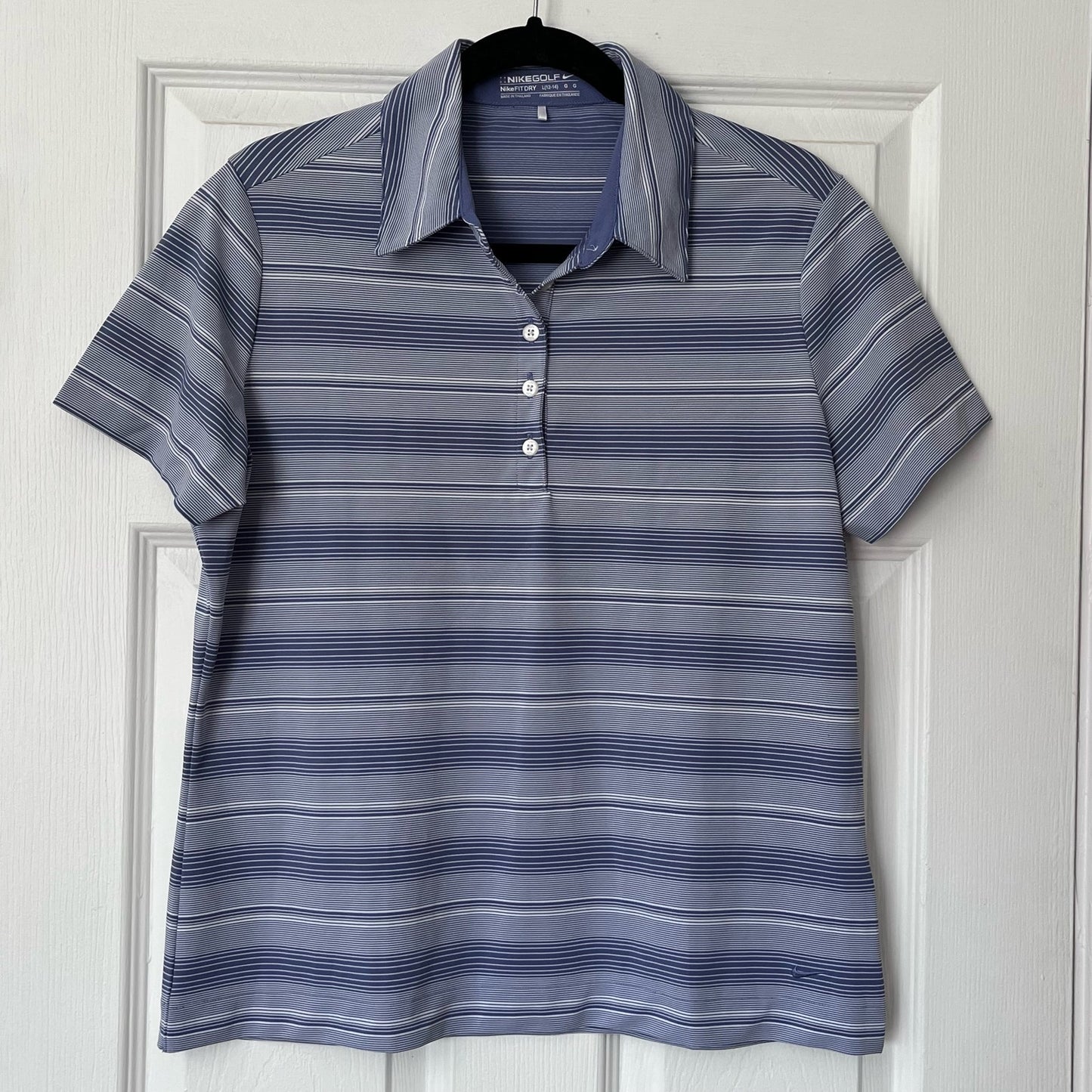 Nike Golf NikeFIT DRY Striped Polo - Size L (12-14)