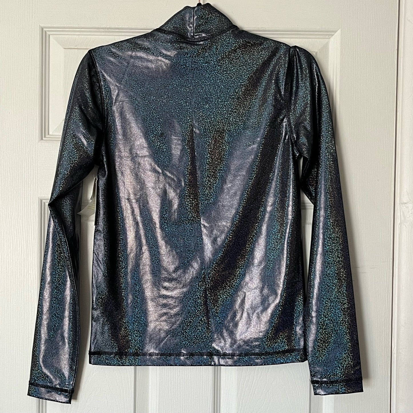 BP Be Proud by Gender Dance Black Glitter Rainbow Top - Size XS - NWT