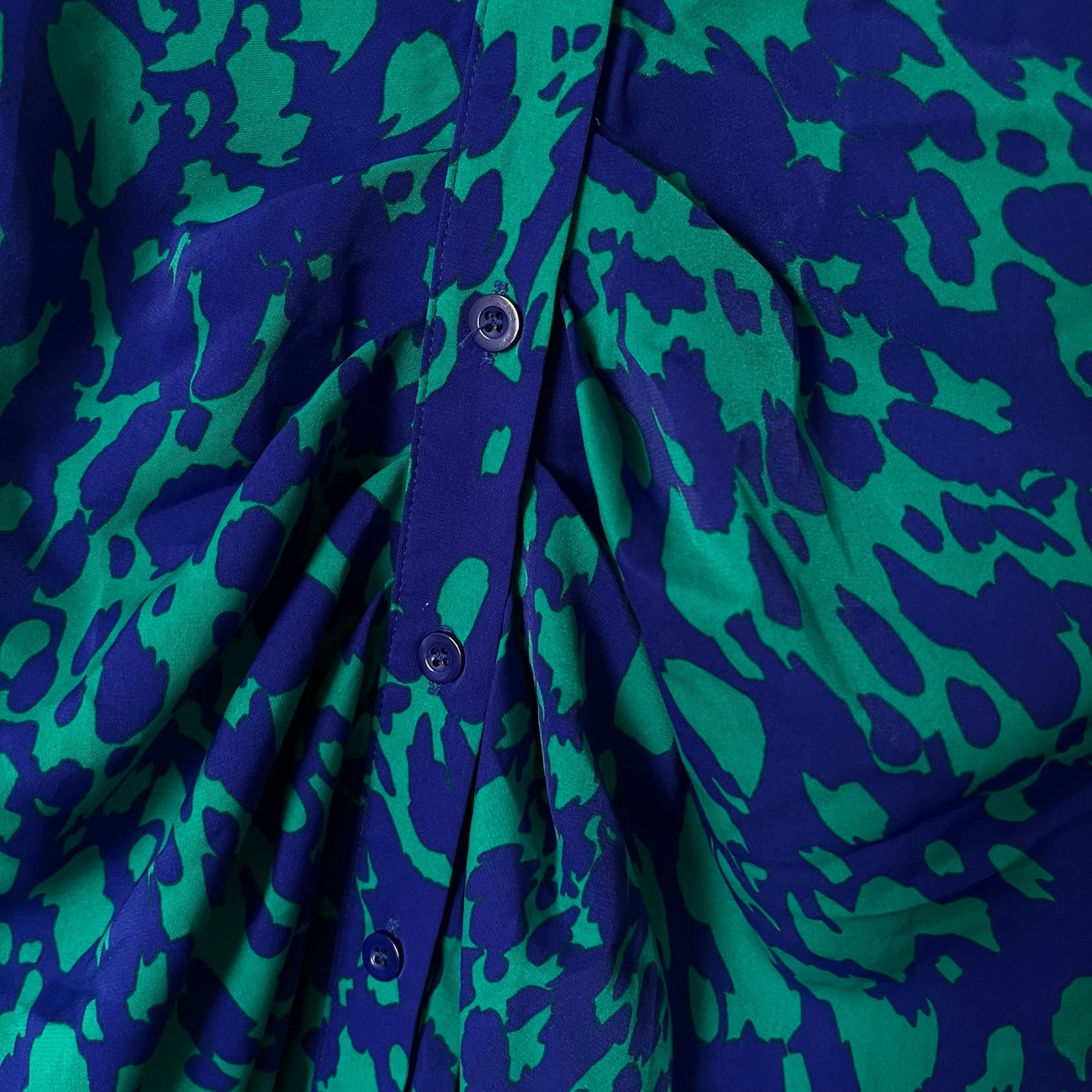 Ruched Button-Front Dress - Size S*