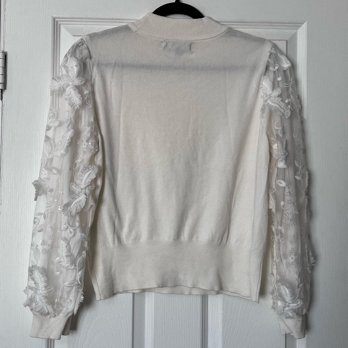 Joseph A. Lace Overlay Sweater - Size M
