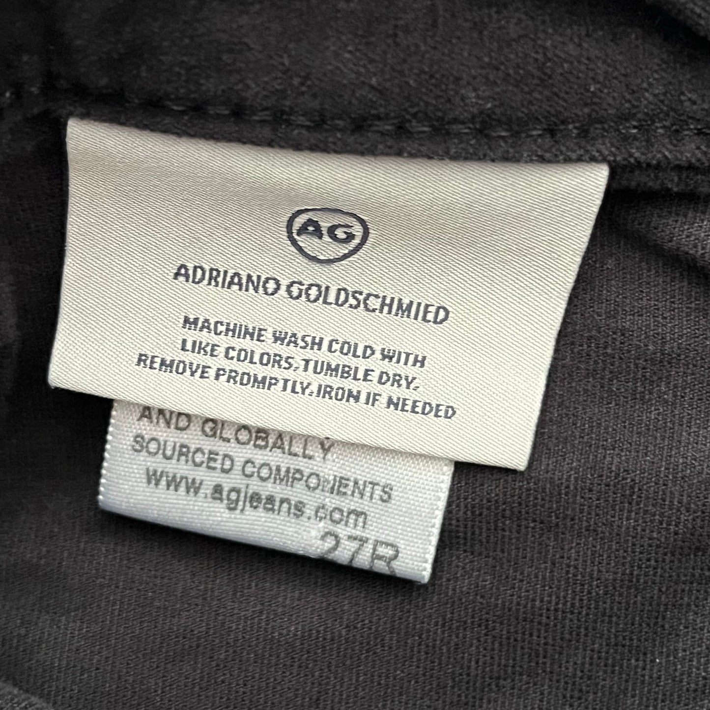 AG Adriano Goldschmied The Legging Super Skinny Velour Jeans - Size 27R