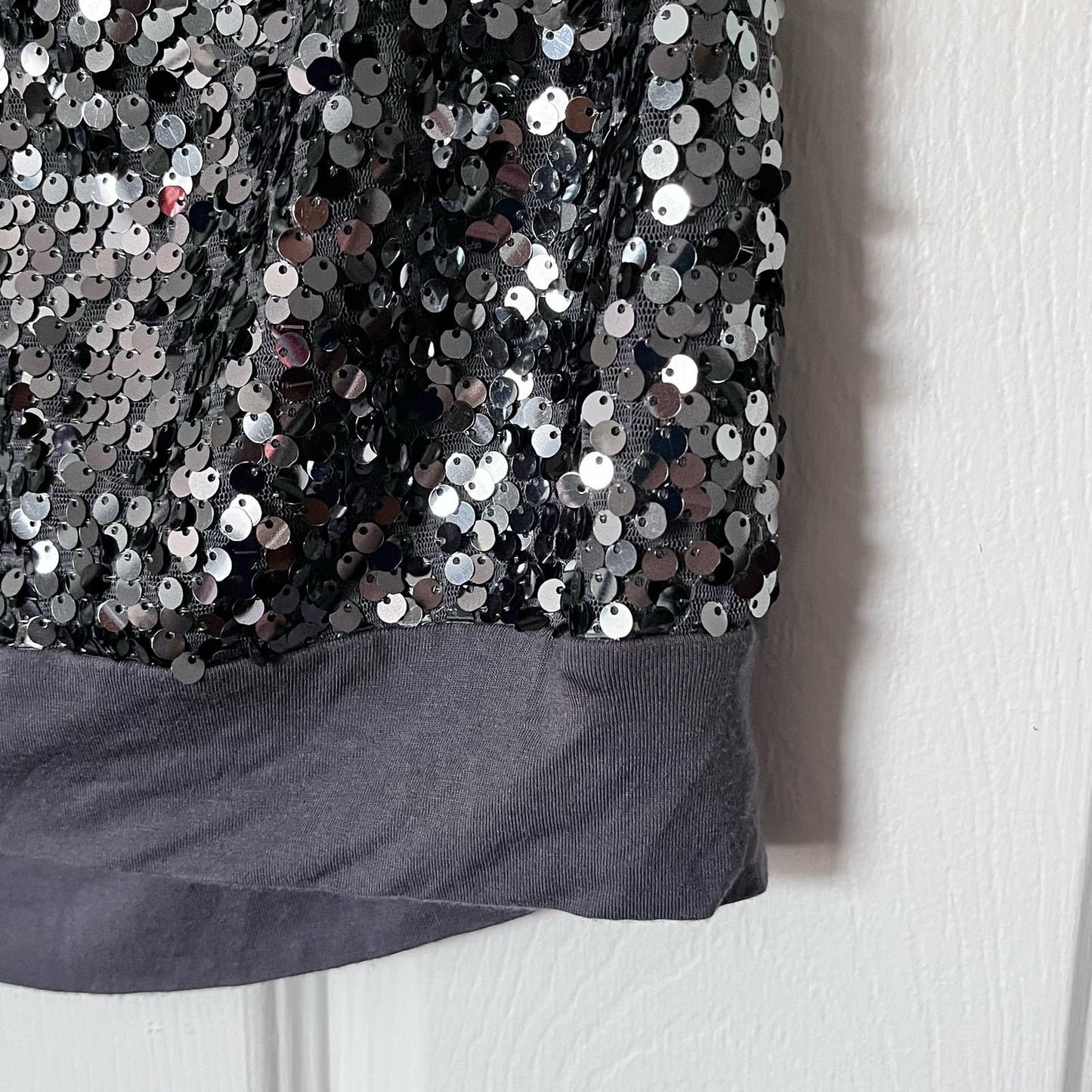Express Charcoal Pailette Tank Top - Size S