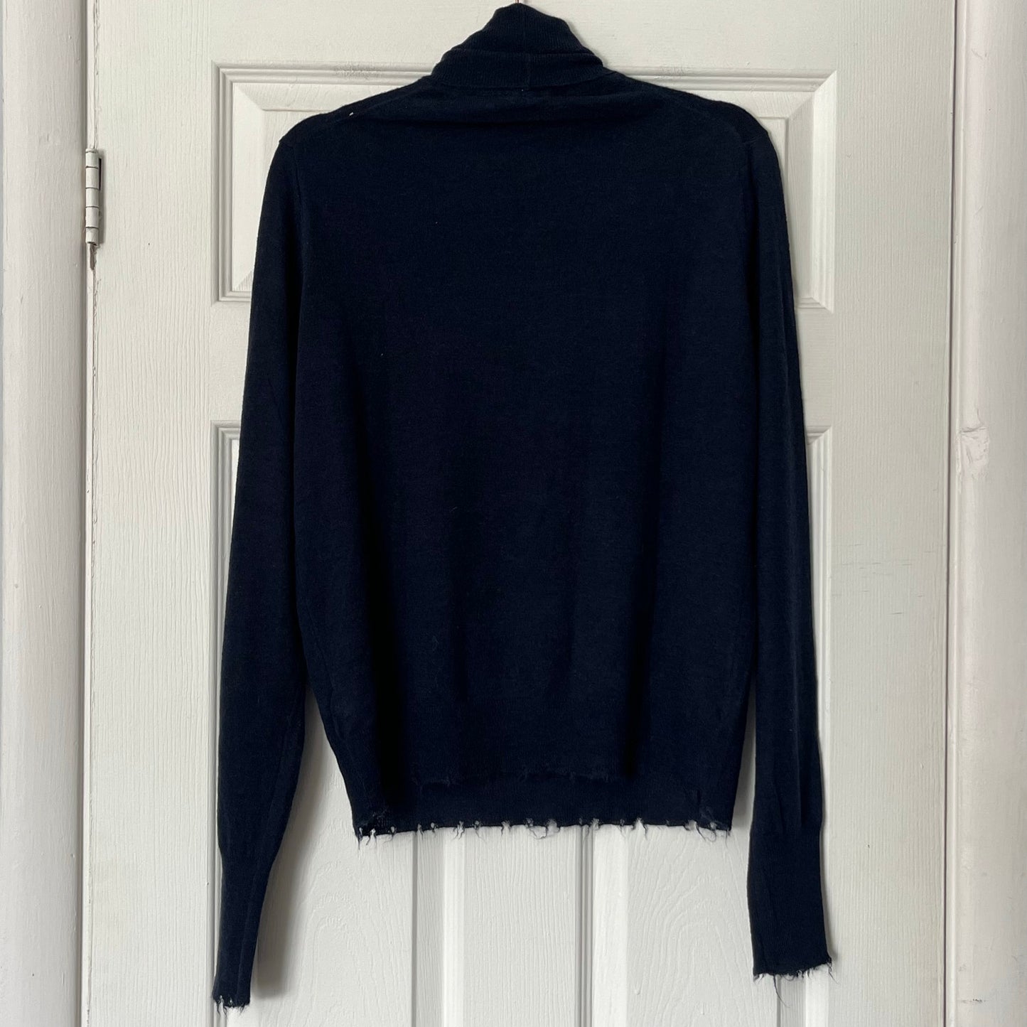 Zara Distressed Hem Wool/Alpaca Blend Turtleneck Sweater - Size M