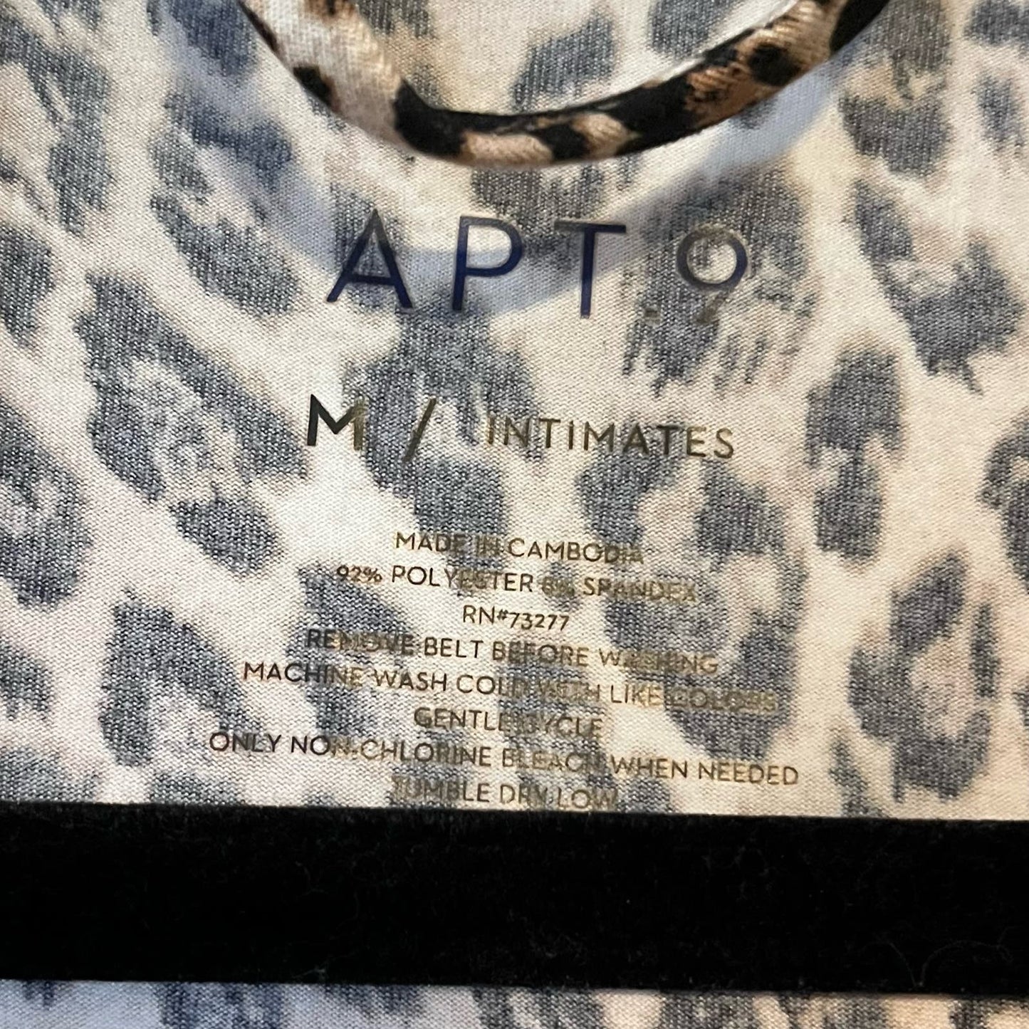 Apt 9 Intimates Leopard Print Robe - Size M