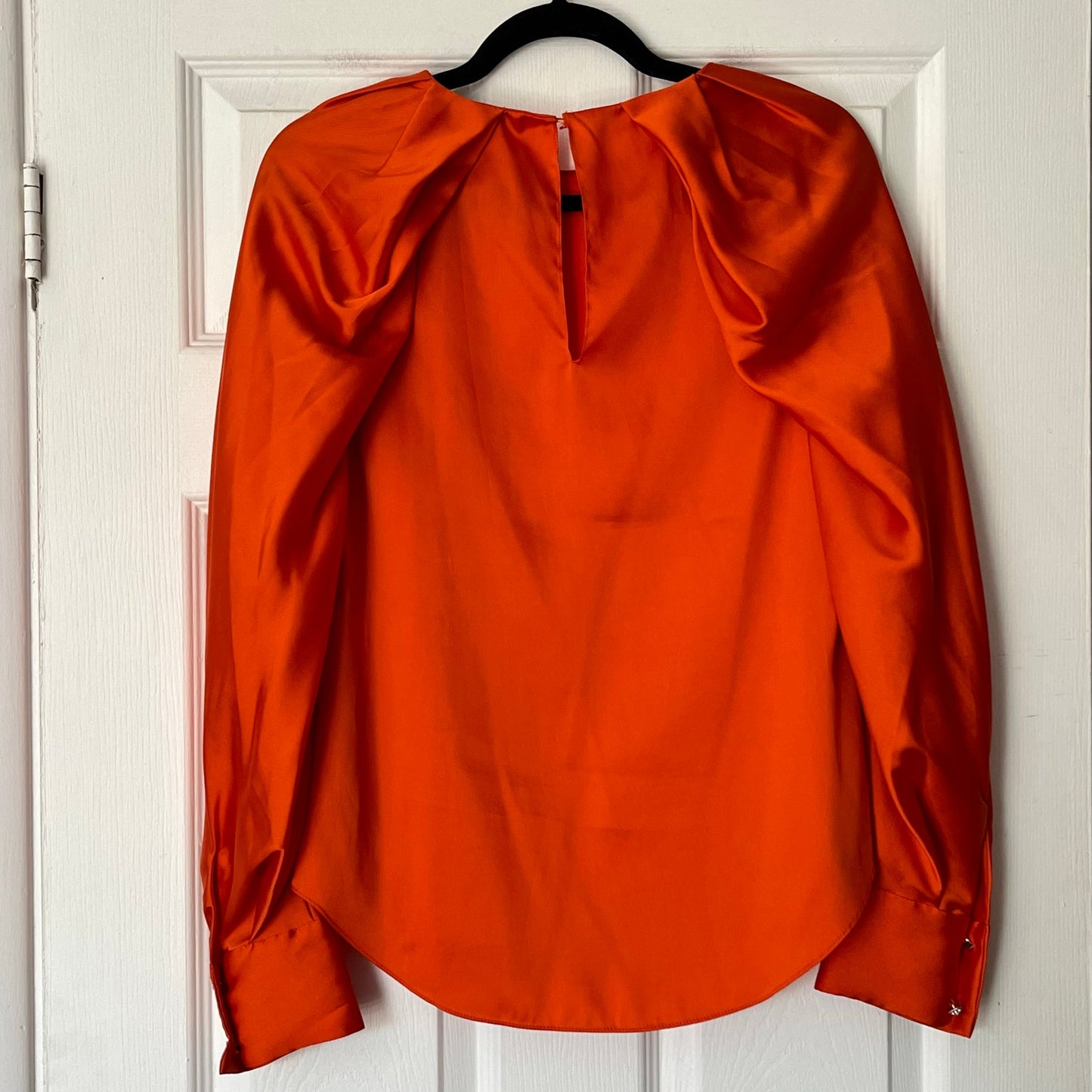 Zara Satin Cape-Shoulder Blouse - Size XS