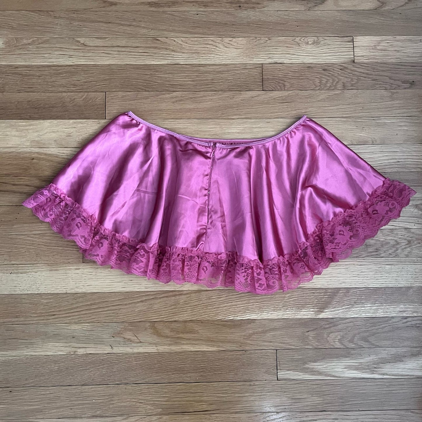 Lace Trim Satin Tutu Skirt - Size UNKNOWN