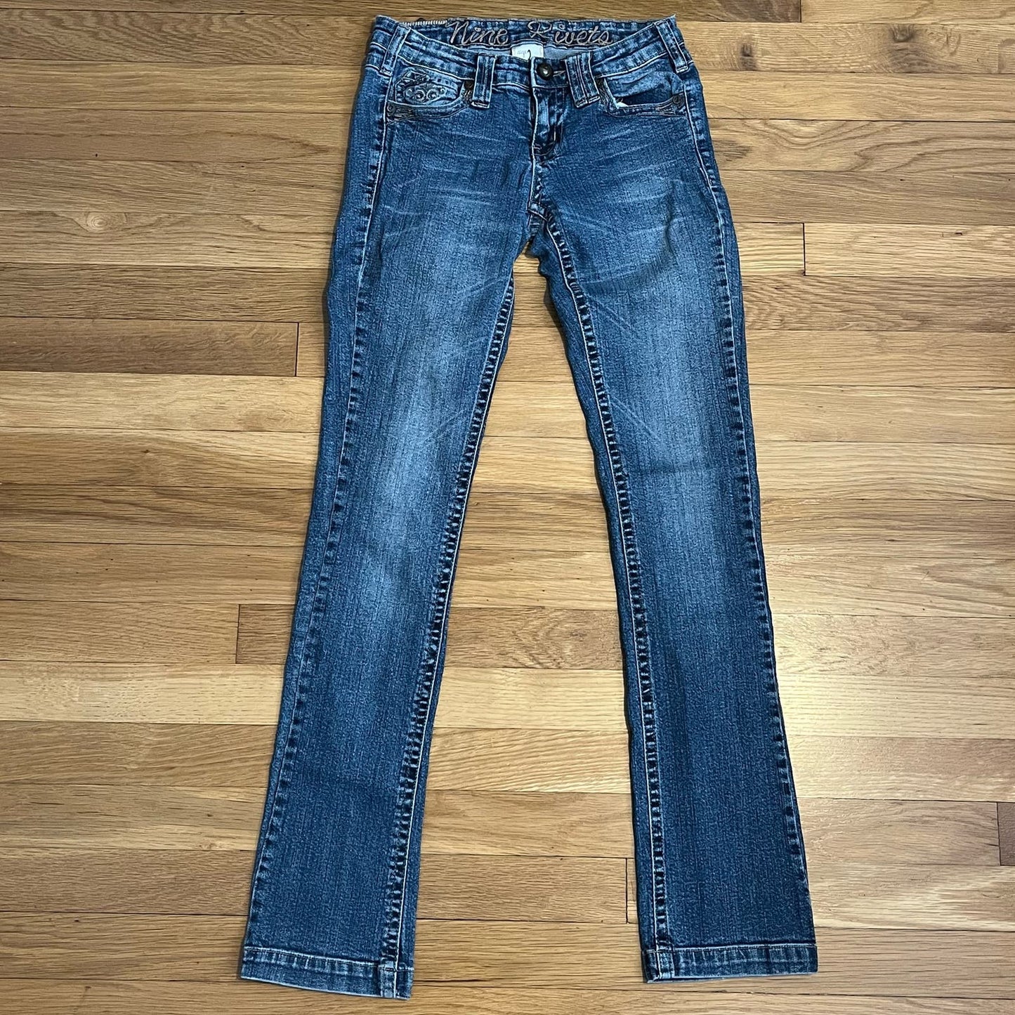 Nine Rivets Super Low Rise Skinny Jeans - Size 3