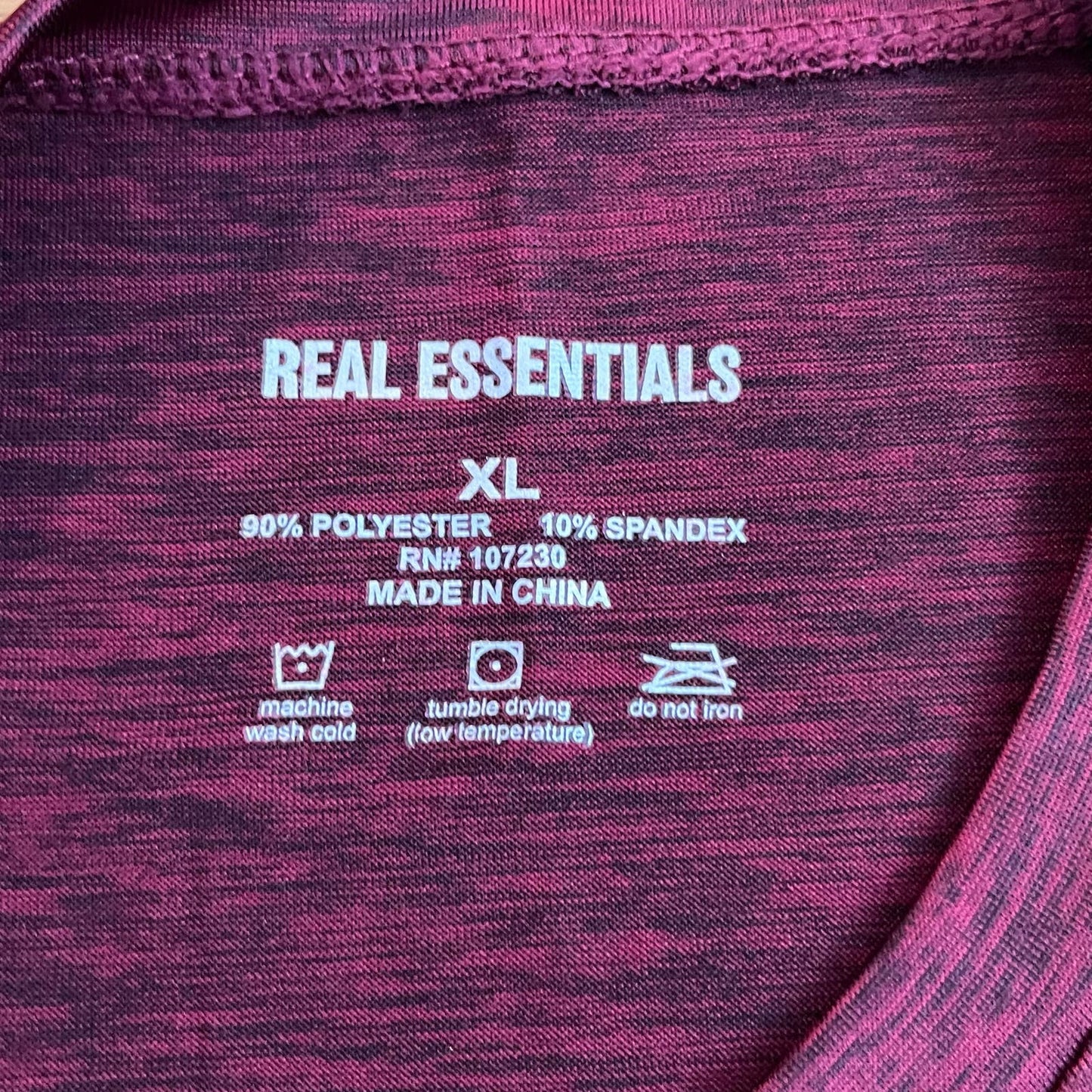 Real Essentials Long-Sleeved Workout Top - Size XL