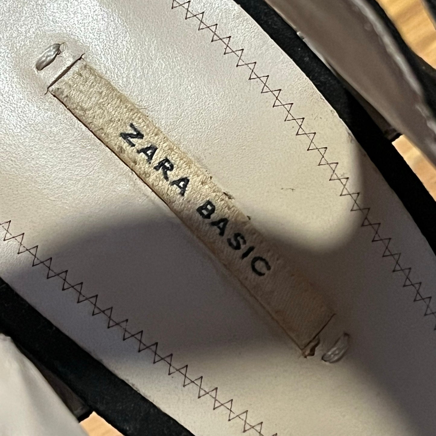 Zara Basic Ankle Strap Block Heels - Size 40