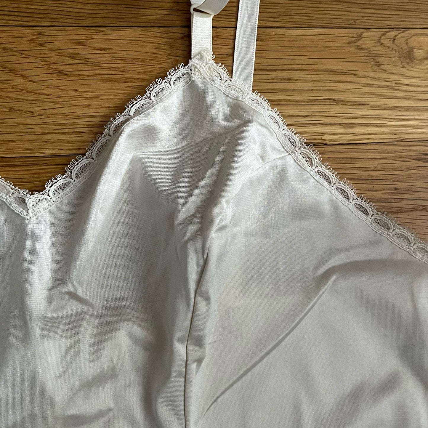 Vintage Vanity Fair Lace-Trim V-Neck Camisole - Size 34