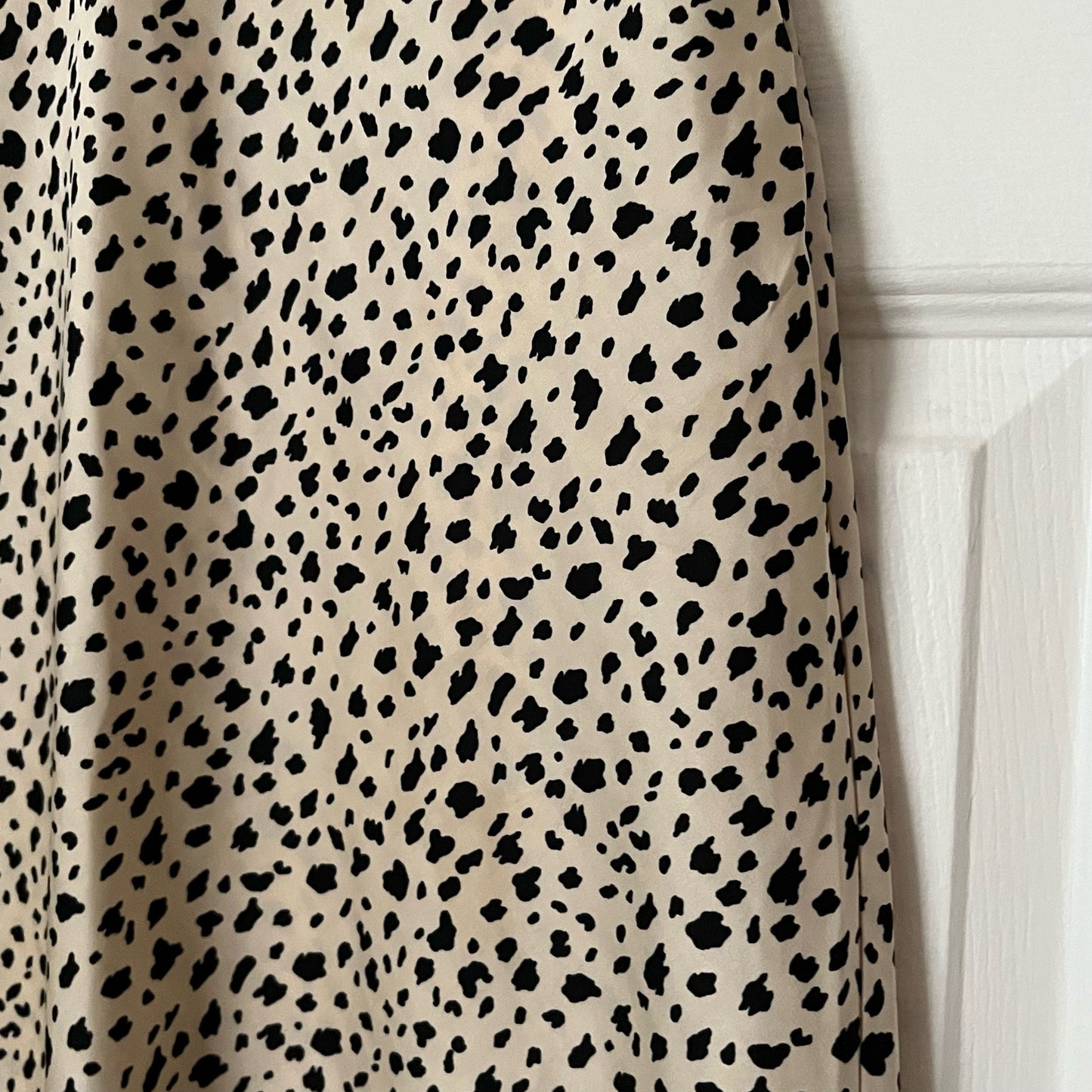 Forever 21 Animal Print Satiny Midi Skirt - Size S
