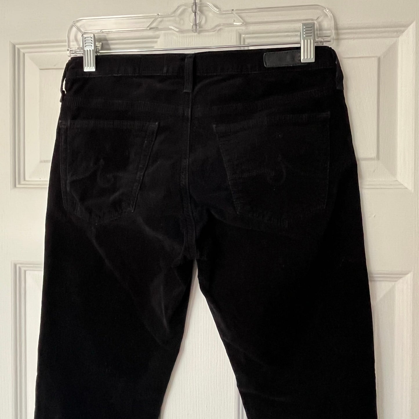 AG Adriano Goldschmied The Legging Super Skinny Velour Jeans - Size 27R