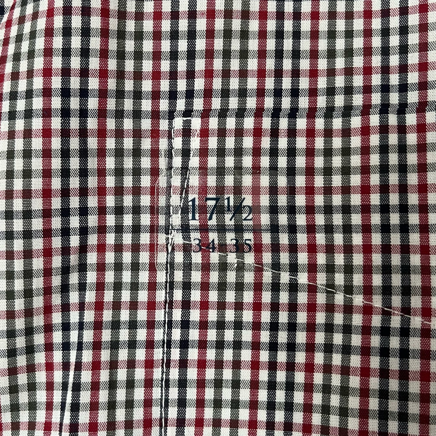 Club Room Regular Fit Plaid Button-Down Shirt - NWT - Size 17 1/2 (34/35)