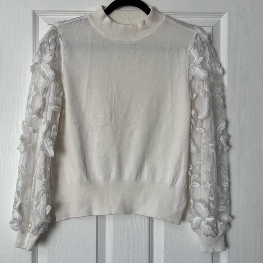 Joseph A. Lace Overlay Sweater - Size M