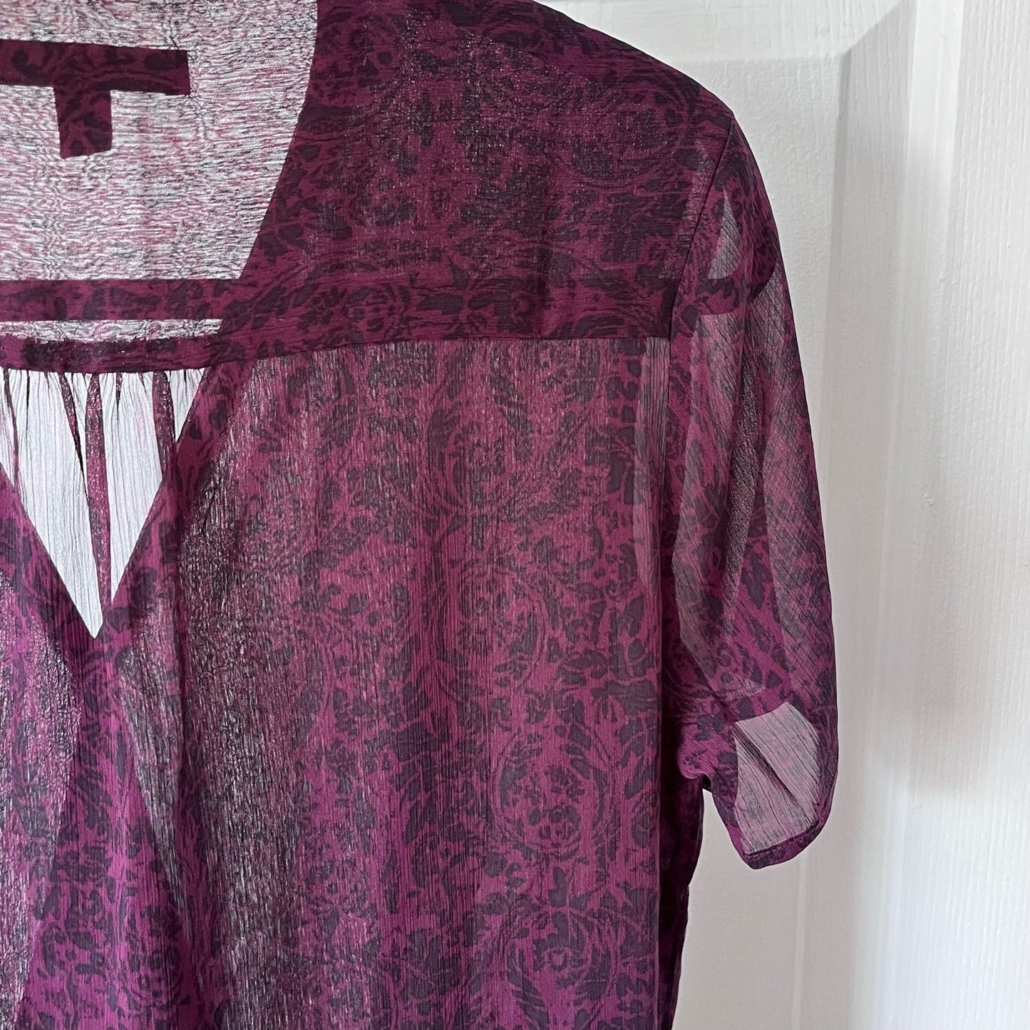 Banana Republic Paisley Print Cross-Front Blouse - Size S