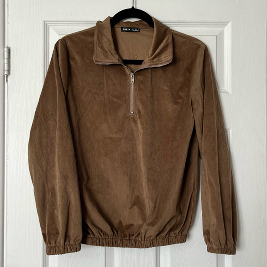 Shein Corduroy-Style Zip Top - Size XS
