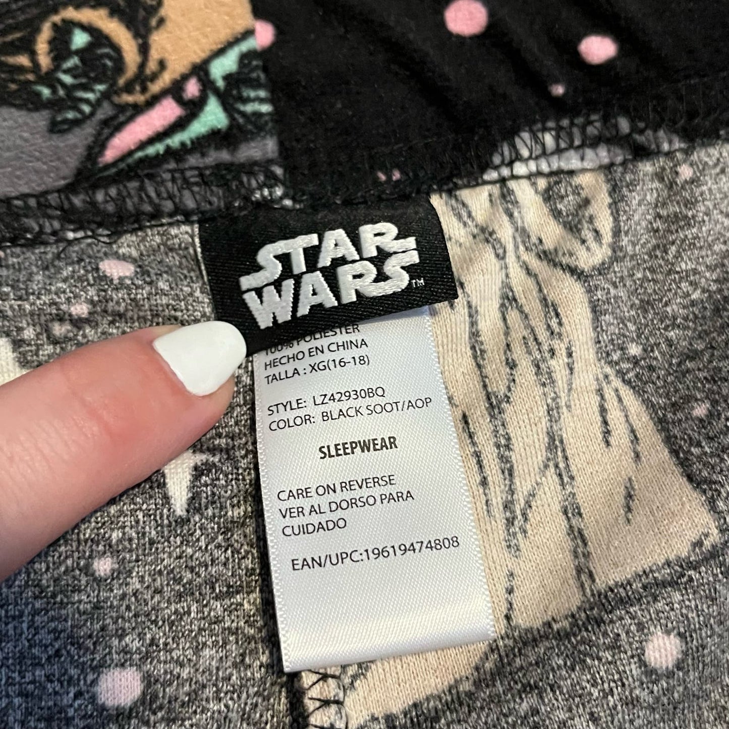 Star Wars Sleepwear Baby Yoda Pajama Pants - Size XL