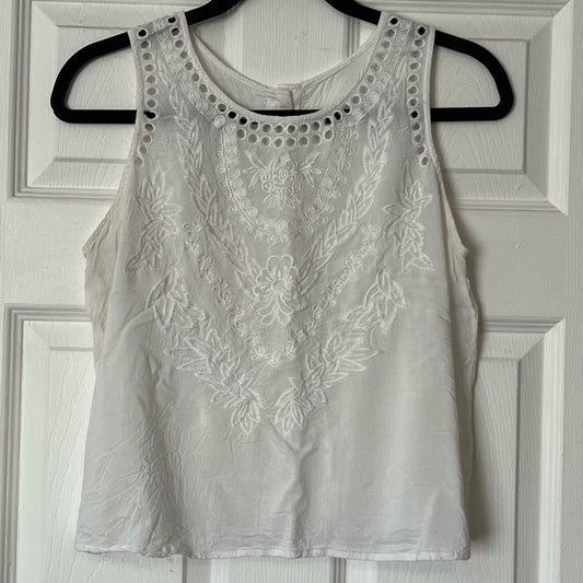 Forever 21 Embroidered Button-Back Top - Size UNKNOWN