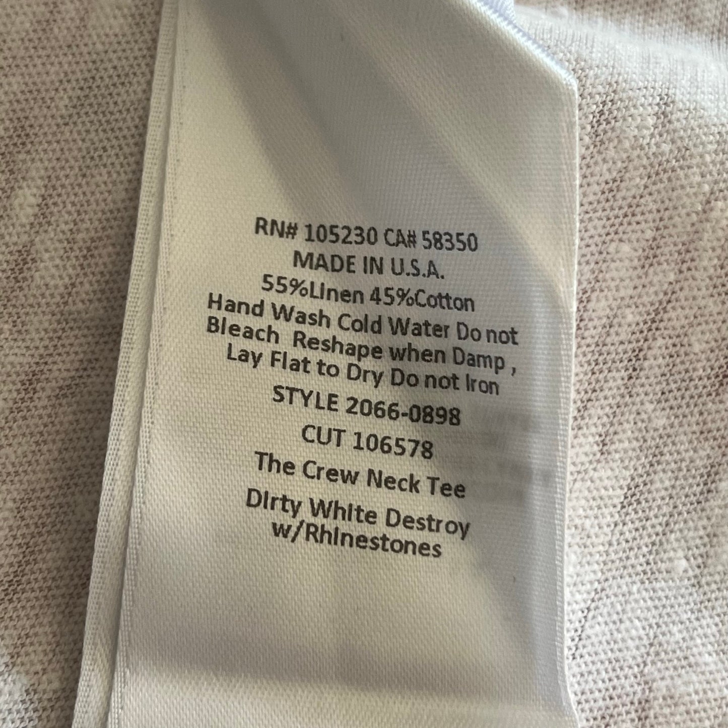 Current/Elliott Destroyed Rhinestone Detail T-Shirt - Size 1 [S]