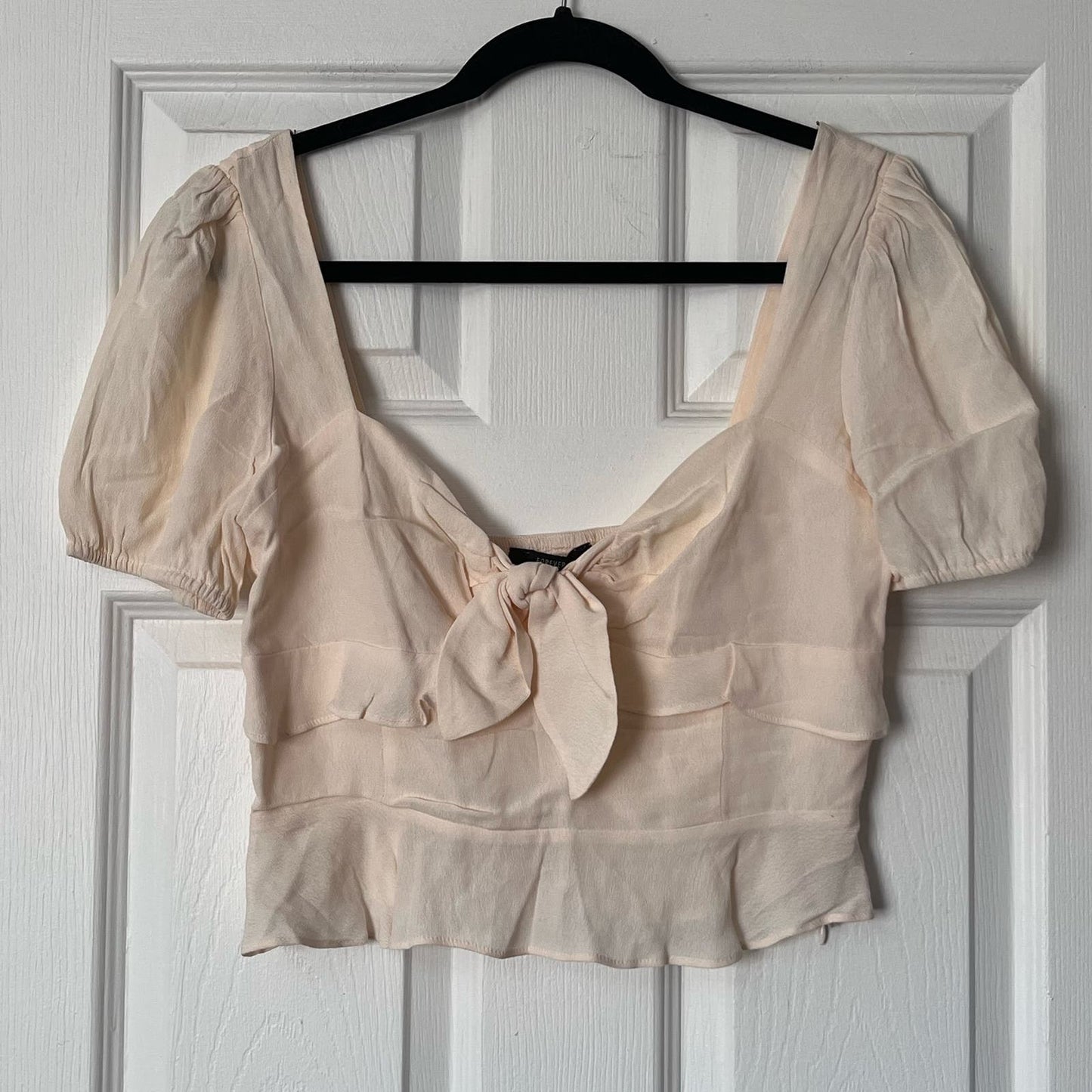 Forever 21 Ruffled Crop Blouse - Size M