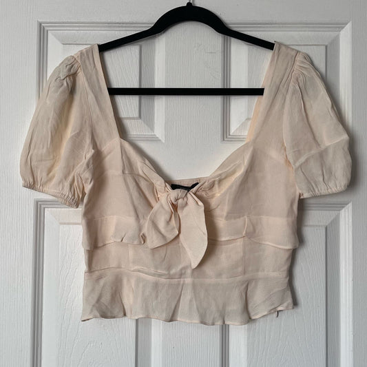 Forever 21 Ruffled Crop Blouse - Size M