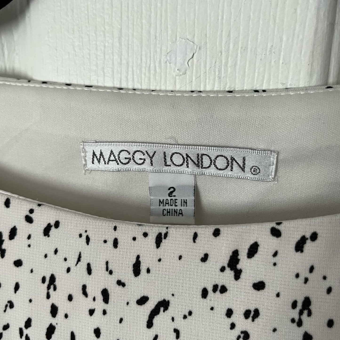 Maggy London Paint Splatter Cap Sleeve Dress - Size 2