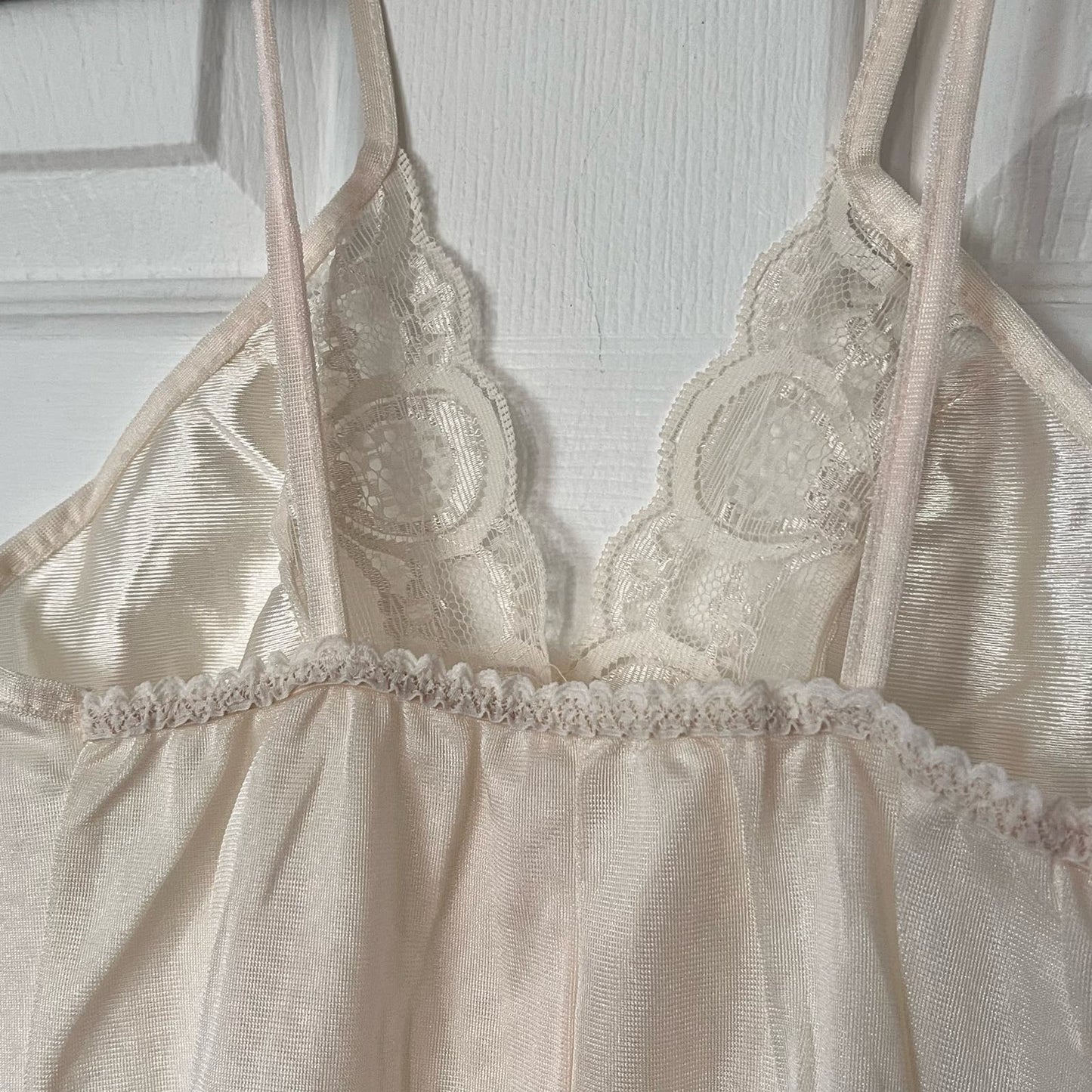 V-Neck Lace Inset Bodysuit - Size 10/12