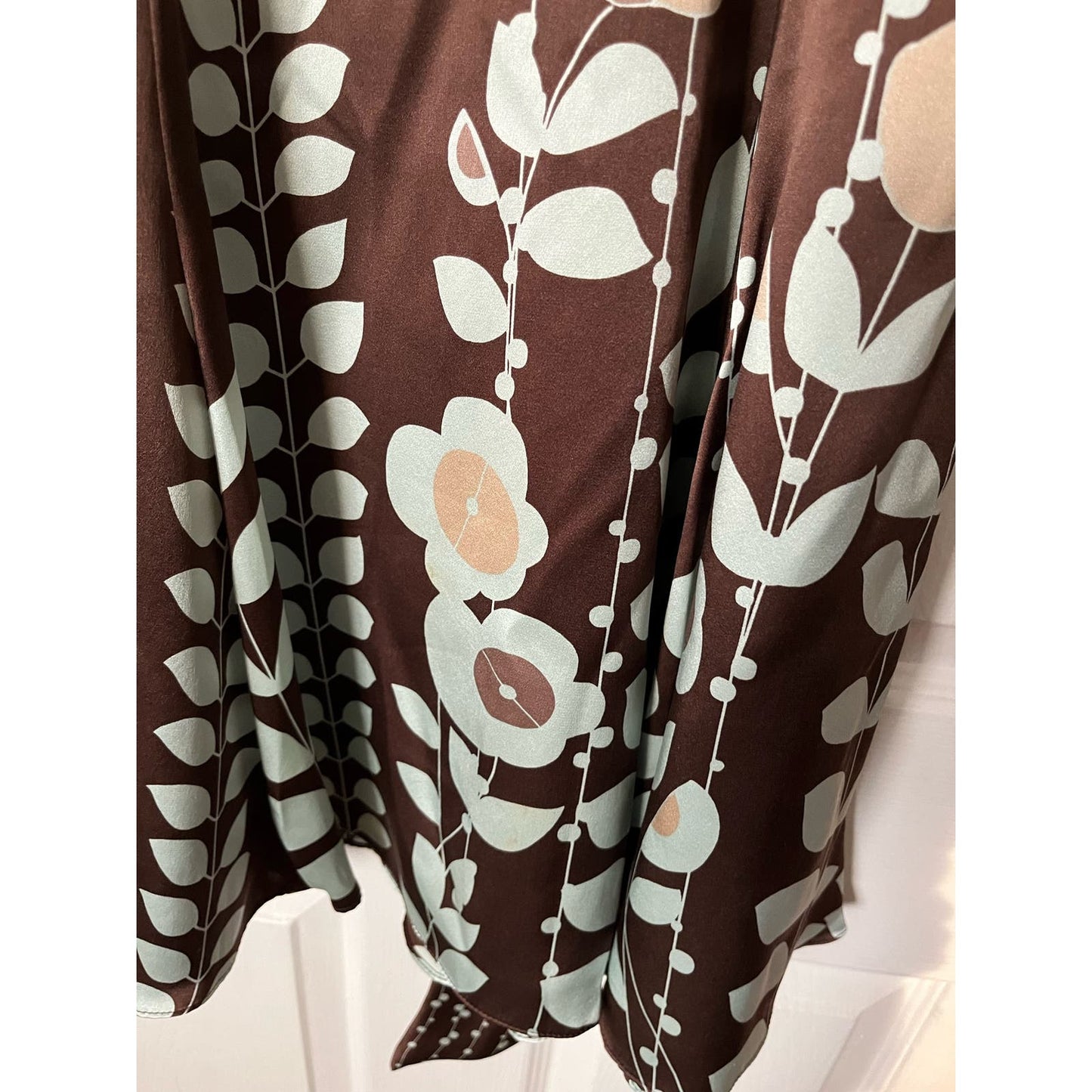 Ted Baker Satin Flower Print Dress - Size 4
