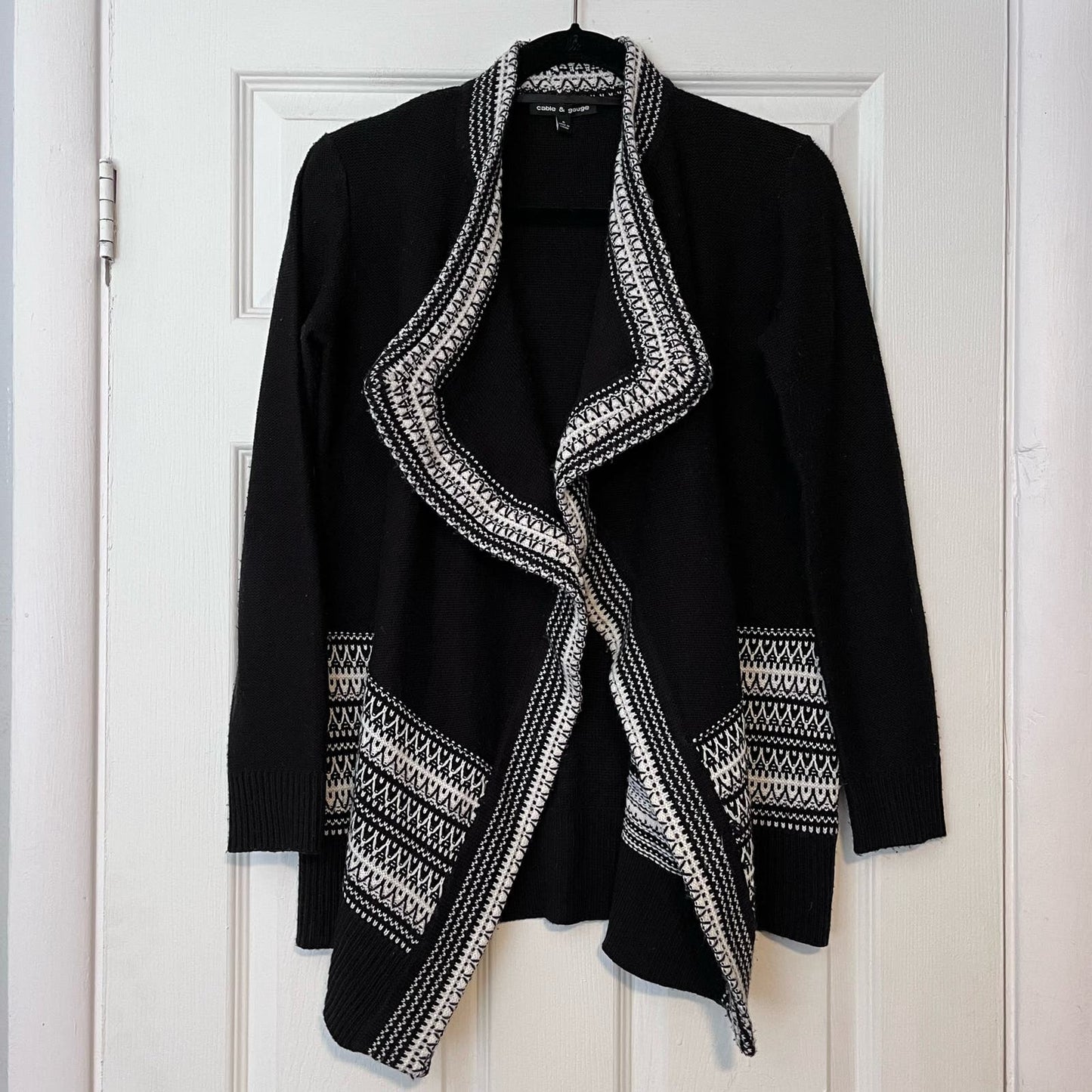 Cable & Gauge Open Front Cardigan - Size S
