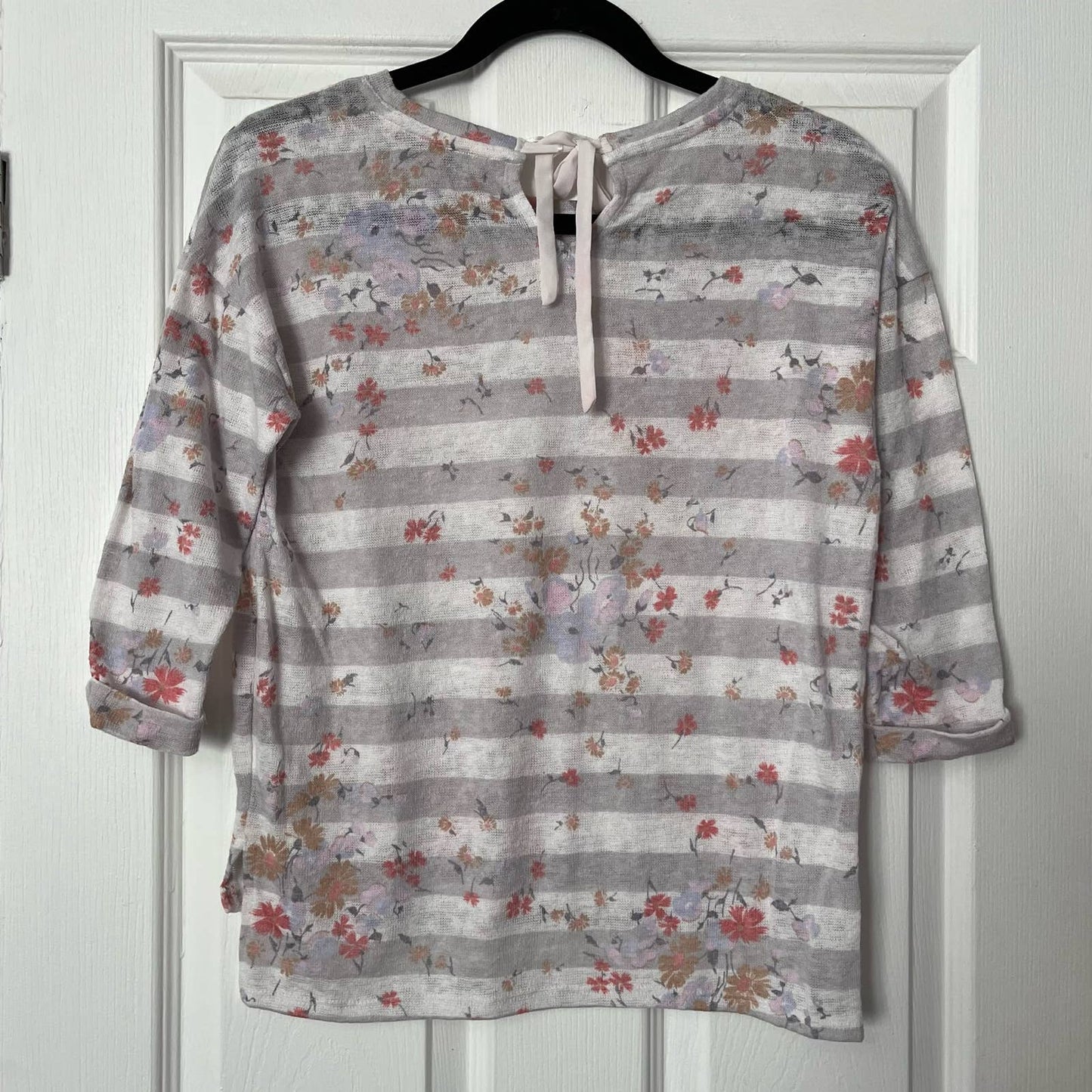 LC Lauren Conrad Floral Striped Sweater - Size S