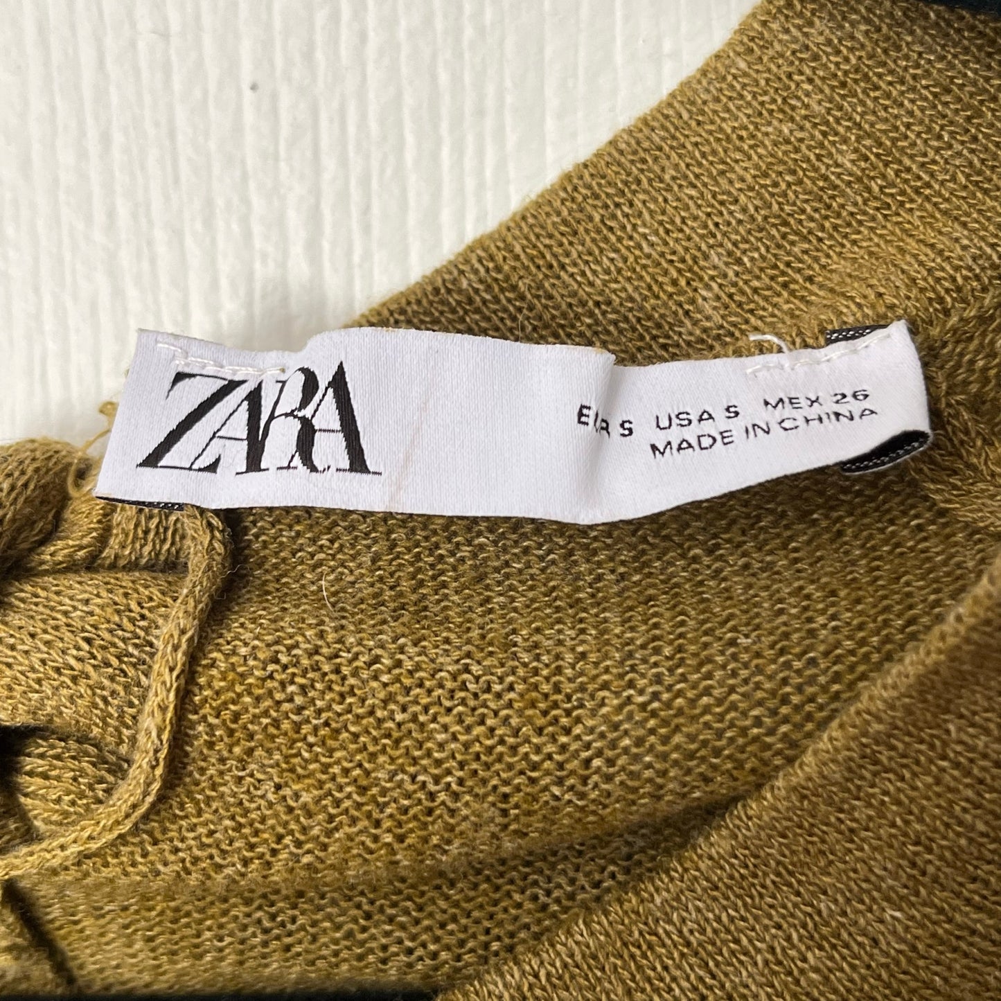 Zara Tie-Neck Split Back Sweater - Size S