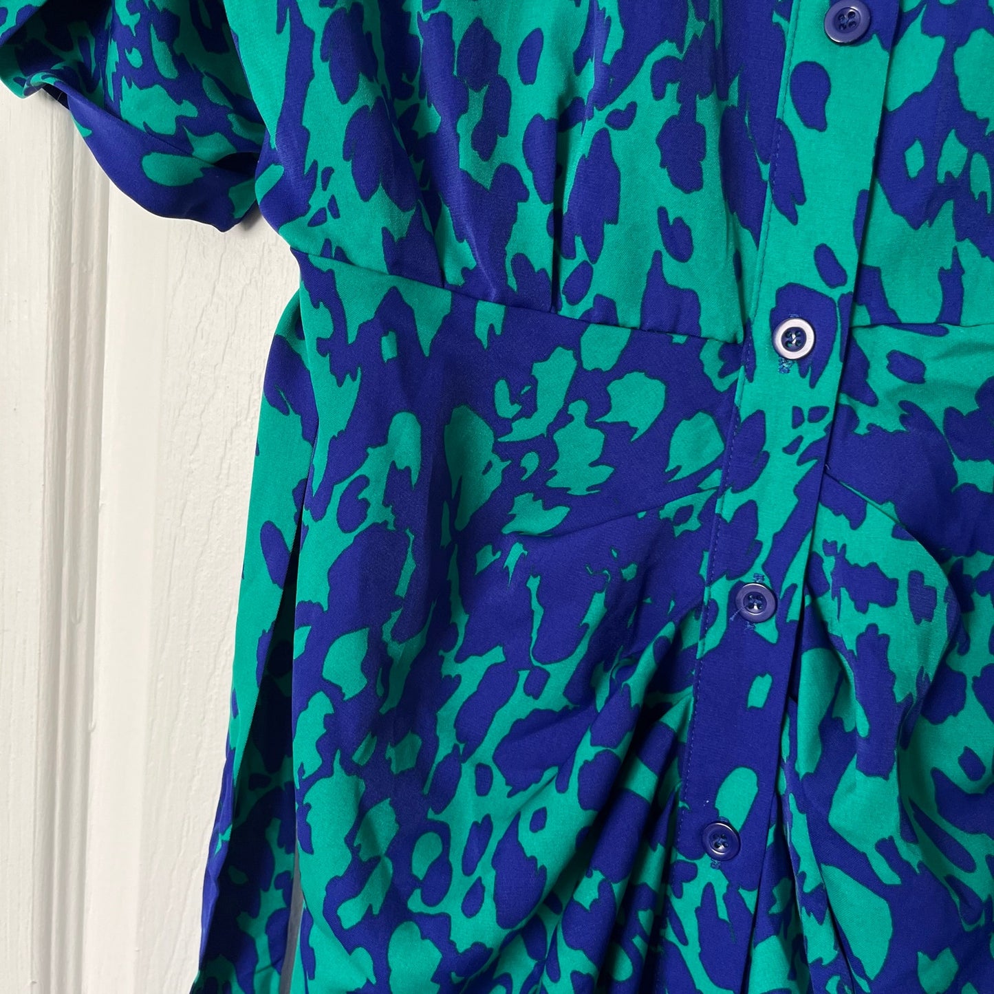 Ruched Button-Front Dress - Size S*