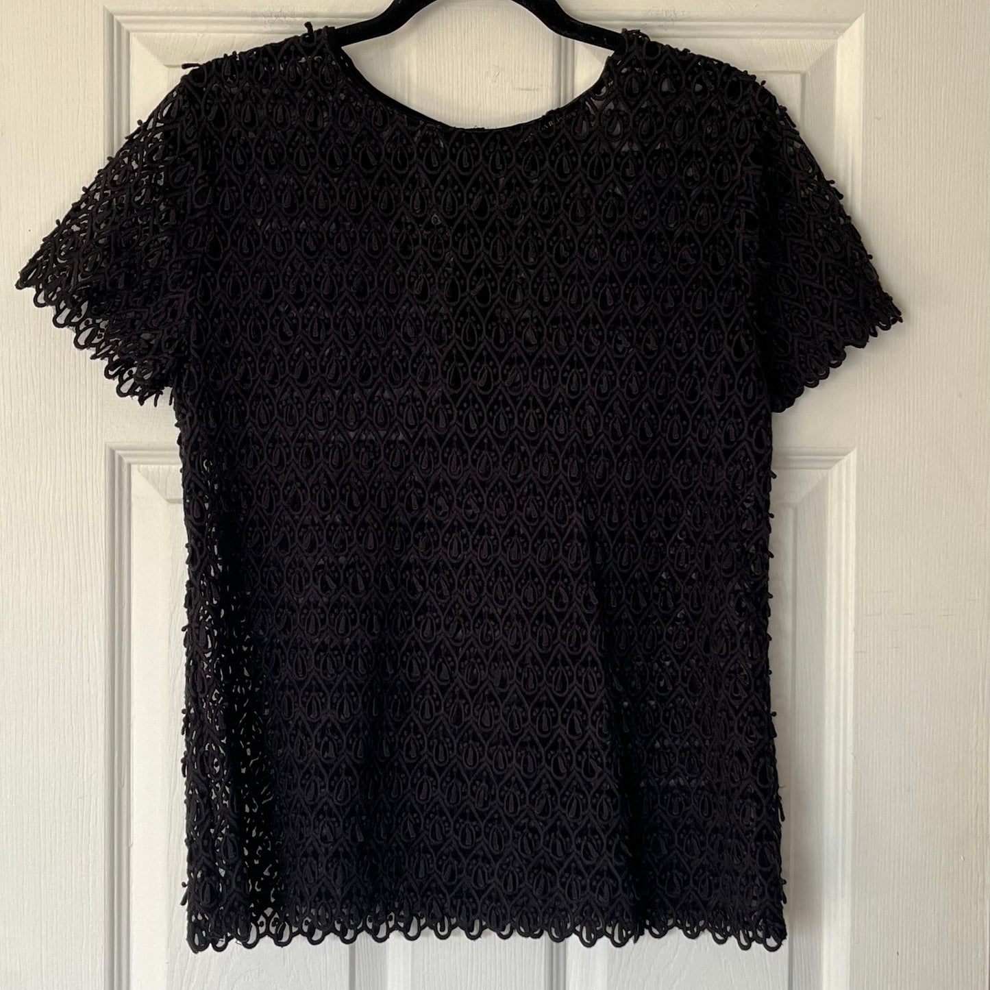 Banana Republic Mesh Lacy Embroidered Top - Size M