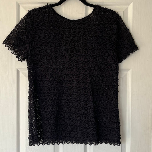 Banana Republic Mesh Lacy Embroidered Top - Size M
