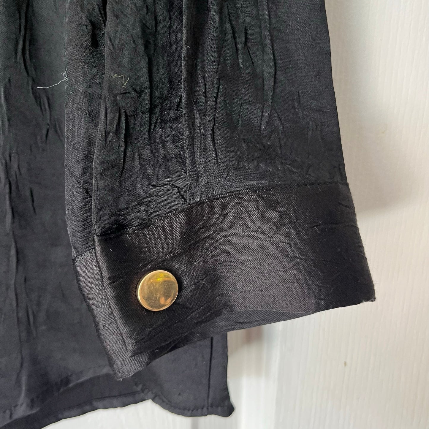 Zara Snap-Front Tie-Waist Blouse - Size S