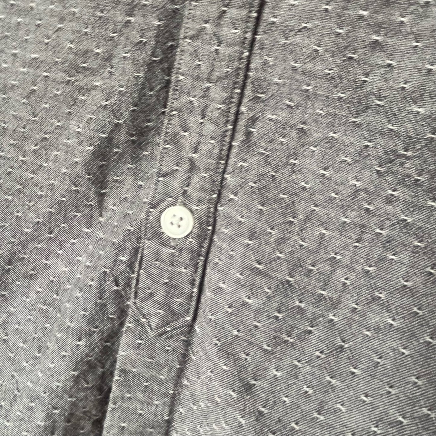 H&M Regular Fit Textured Button-Down Shirt - Size S