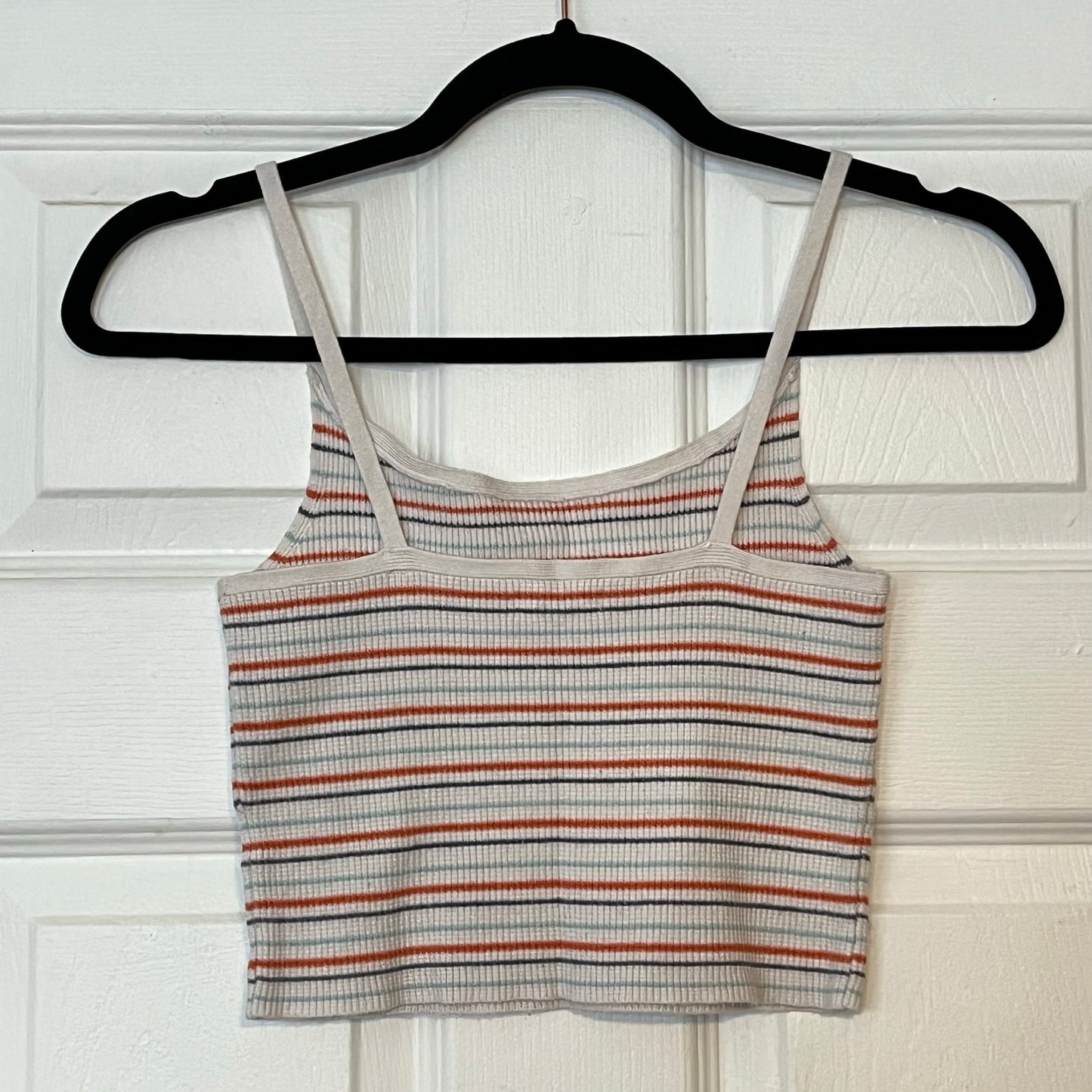 LA Hearts Striped Cropped Knit Tank - Size L