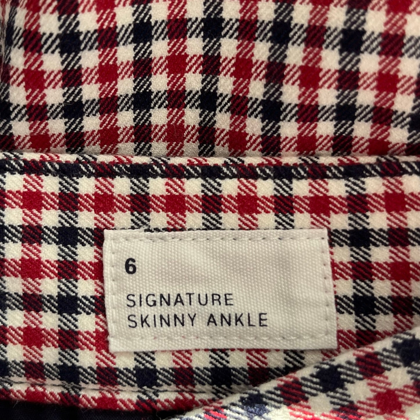 Gap Signature Skinny Ankle Checkered Pants - Size 6