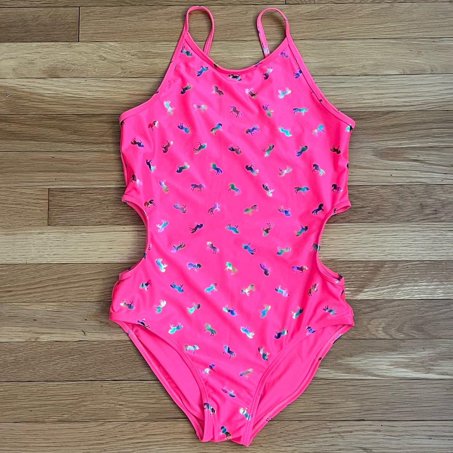 Children's Place Unicorn Print Cutout Swimsuit - Size XXL (16) / Women's XS