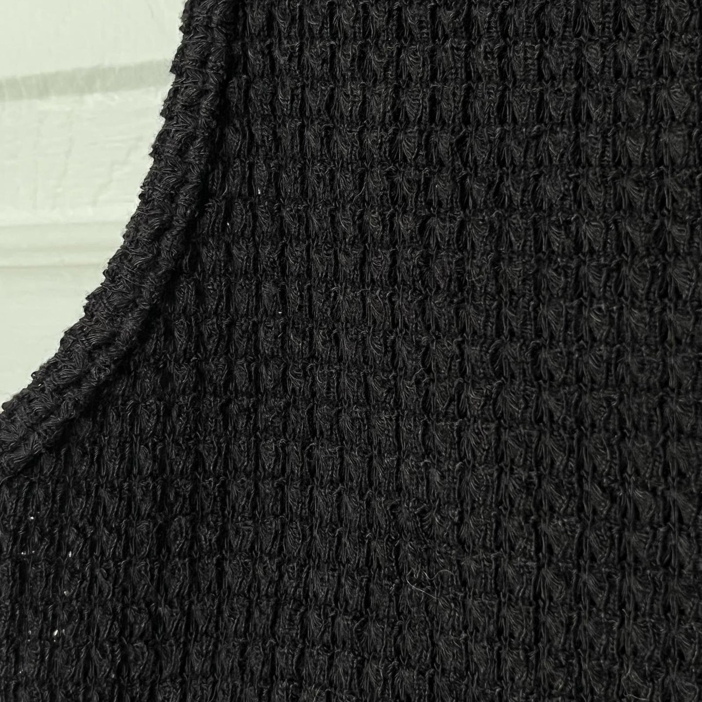 Back Zip Sleeveless Waffle-Knit Crop Top - Size UNKNOWN