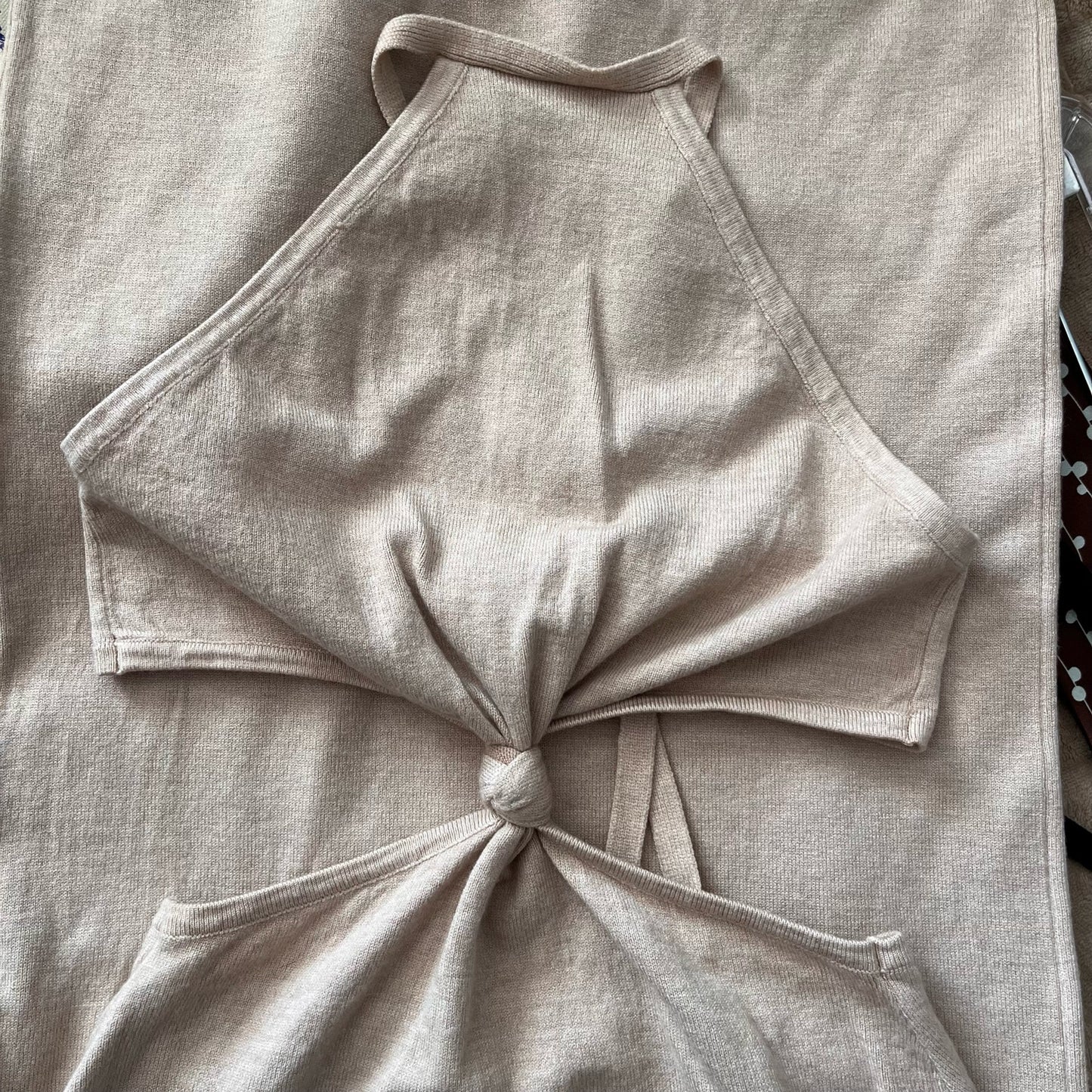 Miou Muse Cutout Halter Sweaterdress - Size S
